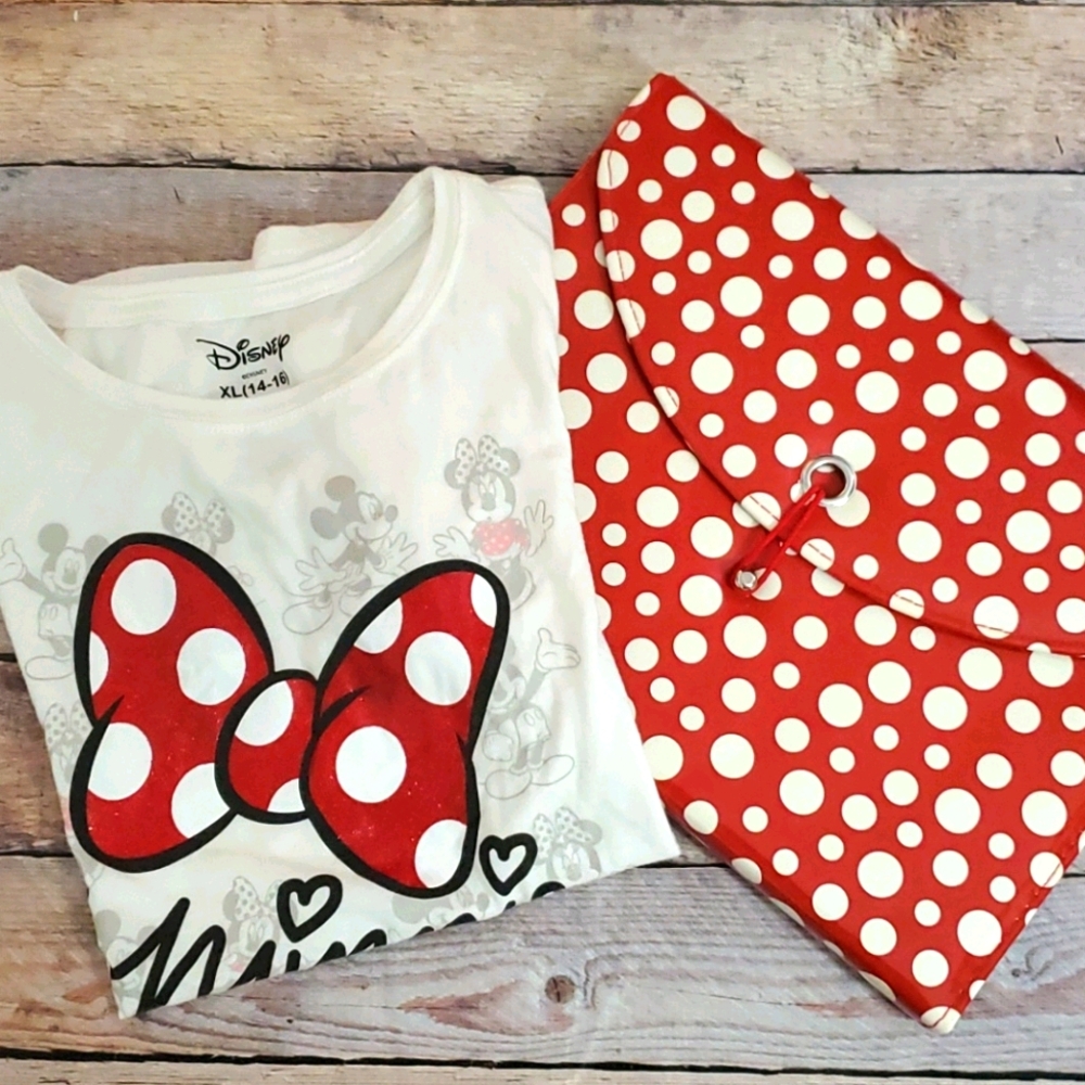 Minnie Mouse Acordion File and Kids Tee